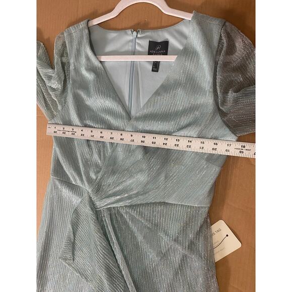 NWT ADRIANNA PAPELL DRESS GOWN 12 GREEN MOTHER OF BRIDE FORMAL EVENING - Picture 12 of 16